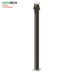 China lockable pneumatic telescopic mast 25m-350kg payloads-NR-5.2-25-350L-8S-160-335-mobile telecommunication antenna tower factory