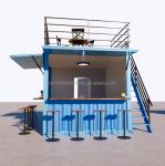 10ft Prefabricated Restaurant Shop Street Food Kiosk Container Pop Up Mobile