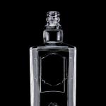 750ml 75cl Super Flint Square Embossed Glass Bottle with Screw Cap Rum Vodka