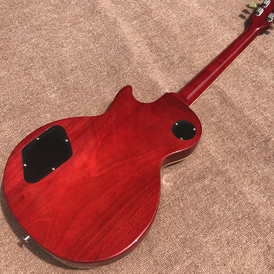 New standard LP 1959 R9 electric guitar, Cherry burst color, frets cream binding, a piece of neck & body, Tune-o-Matic b