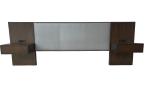 Walnut wood veneer with upholstery king size headboard with night stand of hotel