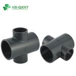 PVC Four Way Cross Pipe Fitting for DIN Pn16 System 1/2" to 4" Size Big Discount