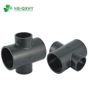China PVC Four Way Cross Pipe Fitting for DIN Pn16 System 1/2&quot; to 4&quot; Size Big Discount factory