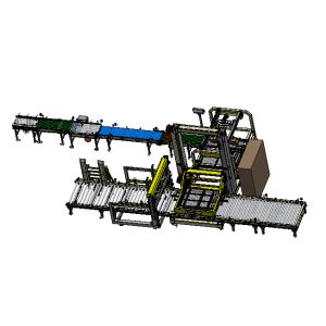 China PLC Touchscreen Bottle Packaging Machine Single Channel Gantry Palletizer Machine factory