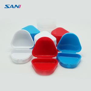 China Red Plastic Mouthguard Container Case 17g Denture Holder Containers factory