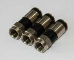 OEM Compression F Connector For RG6 Satellite Dish , TV Antennas Coaxial Cable