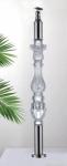 Acrylic Crystal Baluster Clear Transparency Handrail Customized Size Luxury Gold