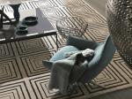 Leather Swivel Armchair With Armrests , Ermes Swivel Chairs For Living Room /