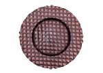 13 Inch Handmade Luster Glass Charger Plates Electroplating