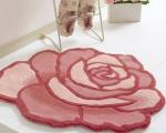 Romantic Rose acrylic Handtufted home rug Mat Pink Color