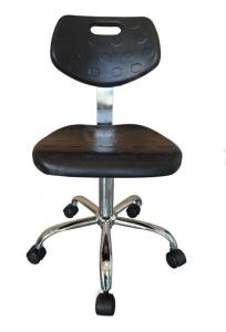 China Workplace Anti Static Stool ESD Safe Chairs Polyurethane Material Chrome Five Star Base factory