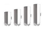 Digital Stereo 90W Sound Column Speakers 115dB ISPL With 2 Way Wall Mounted