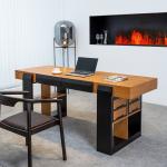 Khaki Rectangular Casual Office Desk For Hotel Room Apartment