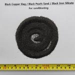 Black Copper slag black Iron-silicate black pearls sand 20/40 mesh for