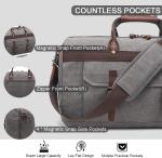 Custom Large capacity Waterproof Genuine Leather Canvas Overnight Weekender