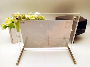 China ODM Acrylic Photo Display Stands , Square Clear Photo Frame Stand factory