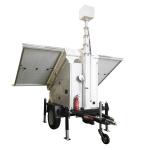 Building Surveillance Mobile Solar Trailer Customization White Color