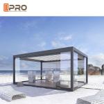 3x3m Modern Aluminum Pergola , Motorised Retractable Sliding And Folding