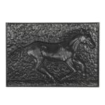 SGS Certified Muscular Black Stallion Wall Art Cast Iron Elegant