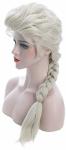 Women'S Long Beige Braided Cosplay Party Wigs Halloween Cosplay Wig For Adult