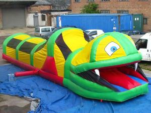China Inflatable Tunnel Maze , Snake Train Tunnel For School Amusement Equipment factory