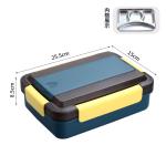 304 Stainless Steel 4 Compartment Children Bento Lunch Box For Kids Food