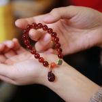 Super Fine Quality Baltic Amber Round Cabochon Beads Bracelet Genuine Loose