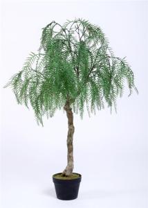 China Willow Bonsai Artificial Office Plants , 120cm Artificial Tropical Plants Plastic Leafs factory