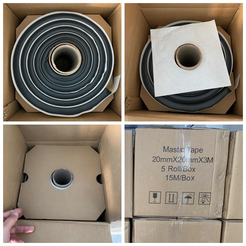 3m Length Mastic Tape with 17mmX17mm Black