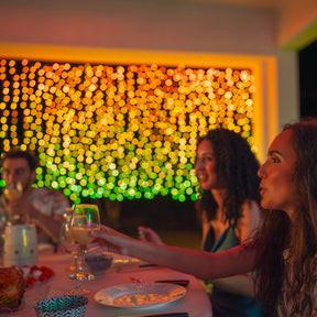 Multiple Scene Modes App Controlled Smart RGBW Curtain Light Strips With