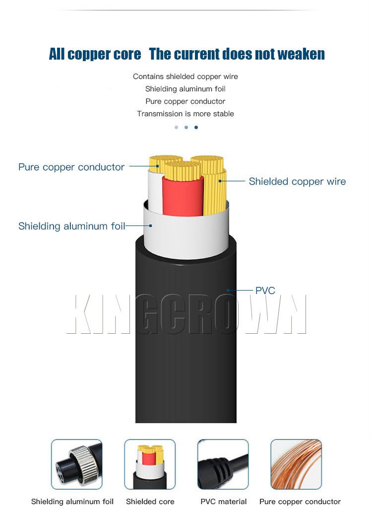 Wearproof Puer Copper Vehicle Aviation Cable Wire OD4.5mm PVC Quilt