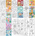Pre Drawn Canvas Painting Kits Stretched Coloring Painting Canvas Boards With