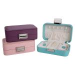 Handmade Lockable Travel Ring Box , Multi Color Portable Travel Jewelry Case