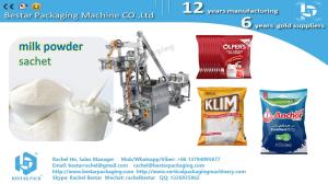 China Automatic packing machine for milk powder 25g 3 sides sealing sachet with easy tear notch BSTV-160F factory