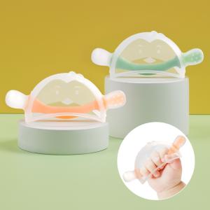 China Custom Logo Silicone Teether Acceptable OEM/ODM Teething Toy Babies Retail Box Package factory