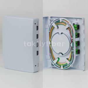 China Wall Mounted 4 Port Fiber Optic Termination Box With SC Connector Pigtails factory