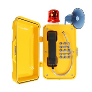 IP67 Moisture Resistant Industrial Weatherproof Telephone With Flashing Lamp And