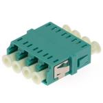 LC Quad Single Mode Multimode Flangeless Fiber Optic Adapter For Telecom