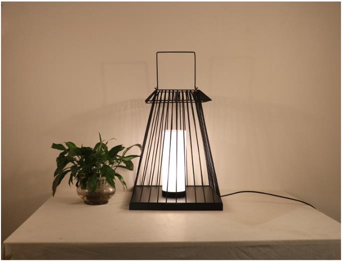 Creative Rattan Floor Lantern Lamp E27 Base For Outdoor Garden