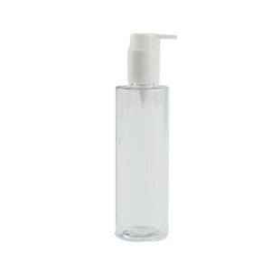China Silk-screen Printing 220ml Flat Shoulder Body Oil Bottle for Make Up Remover Lotion Pump factory