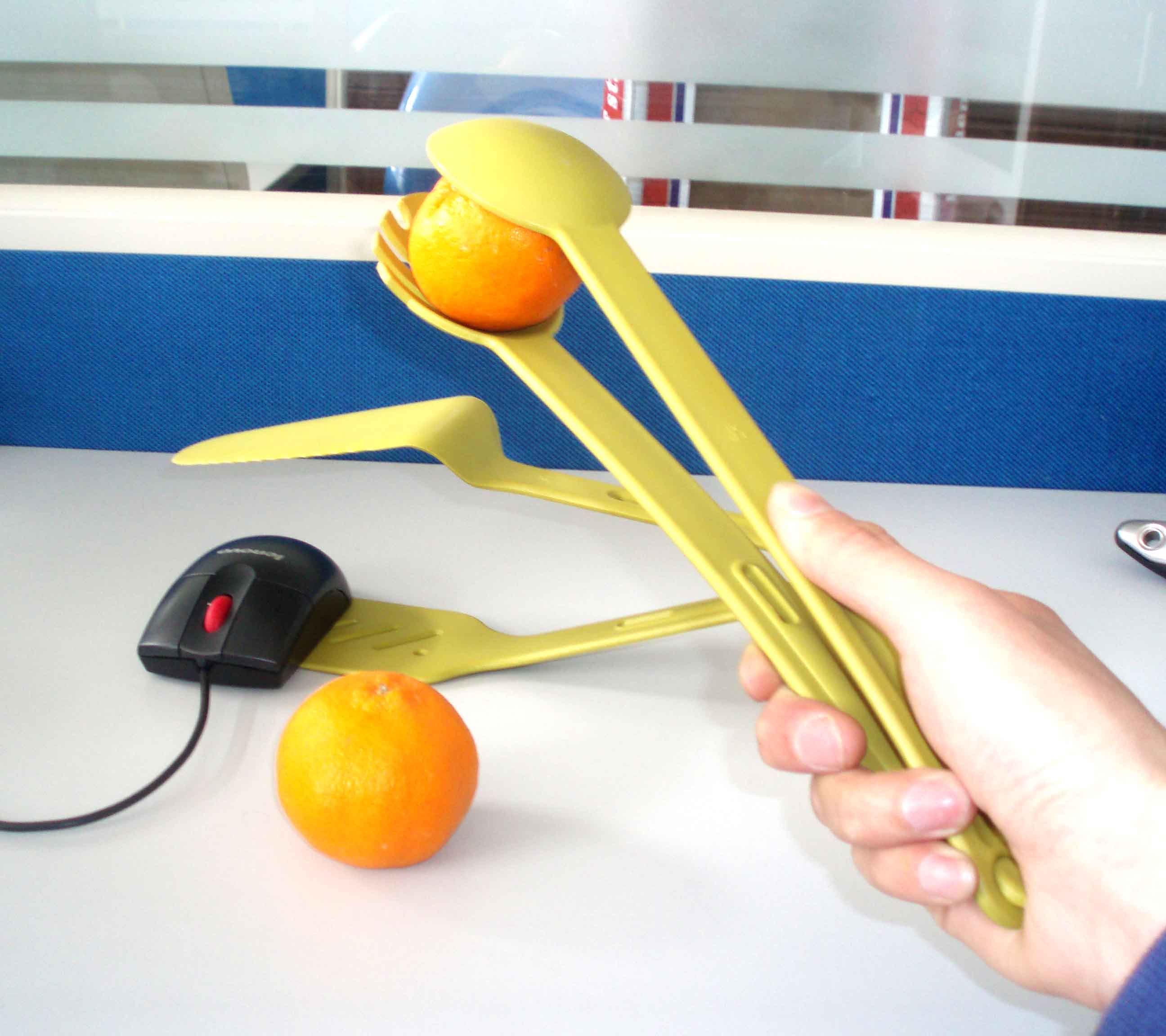 Elevated Nylon Utensil Head Small Kitchen Helper for Multi-Functional Cooking Orange