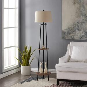 China Wood Iron Large Bedroom Tripod Floor Lamp Indoor Decoration factory