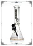 9MM Thickness Beaker Glass Bongs Smoking Water Pipe Black Glass Downstem Bowl