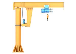 China Free Standing Jib Crane Concrete Foundation Electric Powered factory