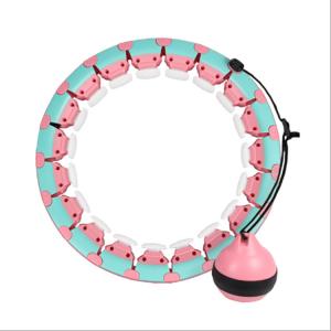 China Body Slimming Detachable Fitness Hula Hoops With Mobile Gravity Ball factory
