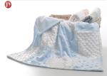 Wholesale Custom Double Layer Soft Fleece Minky Dot Baby patchwork Blanket