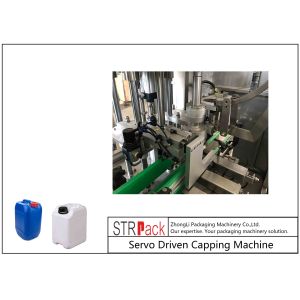 5L - 25L Plastic Drum Bottle Capping Machine With Full Automatic Single Head
