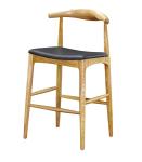 Wooden High Bar Stools With Arms Upholstery For Bar Furniture And Bistro