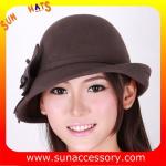 0352 wool felt coffee ladies hats for women,Shopping online hats and caps