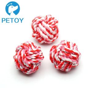 China Cotton Indestructible Rope Ball Dog Toy Bright Color ODM Services factory